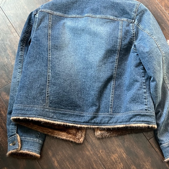 Denim faux fur jacket - Picture 3 of 3